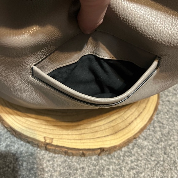 Lodis Bixby Gray Leather Hobo Bag Purse AS IS - Picture 5 of 13